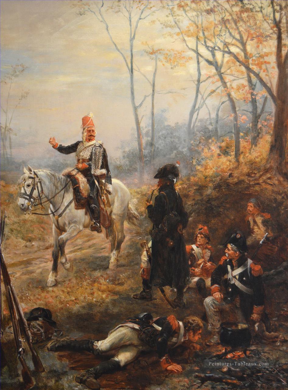 Les soldats reposent Robert Alexander Hillingford guerre militaire Peintures à l'huile